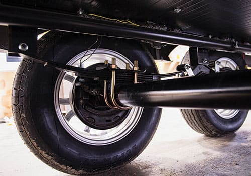 Under-Trailer Axle Spring Suspension Components Wheel